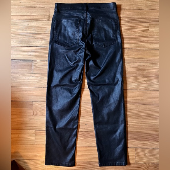Banana Republic Black High Rise Slim Coated Jeans Sz 8 - Picture 7 of 13